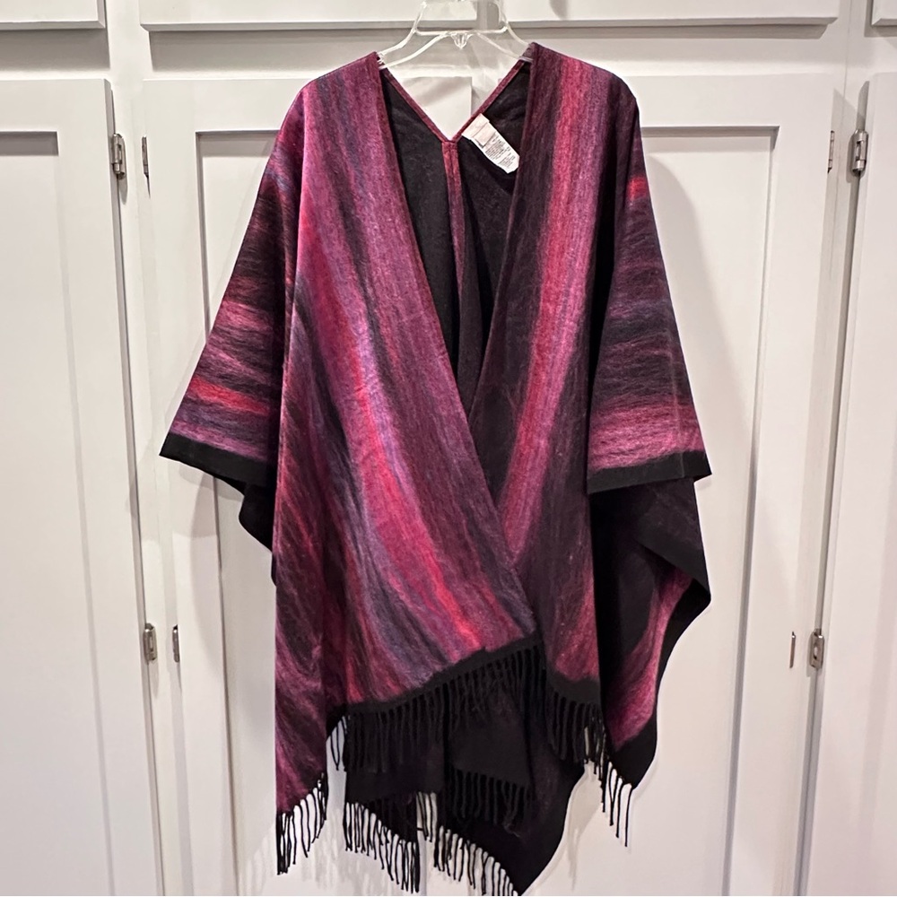 Chico's New Ruana Fringed Poncho